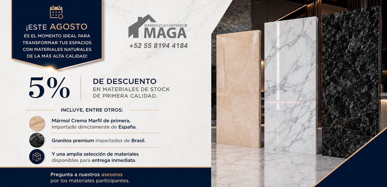 Promoción en cubiertas de mármol